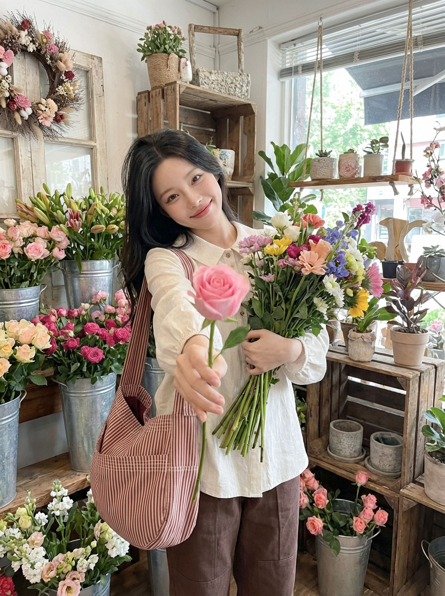 투버튼 카라 블라우스