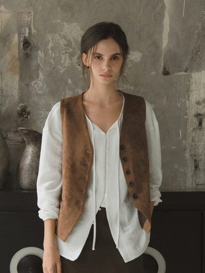 언에디트 [아우터] O Classic Suede Vest_2colors