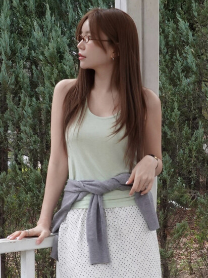 로브로브 [30%+3%쿠폰] TENCEL HALTER NECK TOP